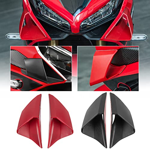 Motorrad-Seitenverkleidungs-Flügelabweiser für CBR650R Winglets, aerodynamische dynamische Zierabdeckung, Seitenschutz, kompatibel mit Ho-nda CBR 650 R CBR-650-R CBR650 R 2019 2020 2021 (Schwarz)