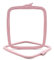 Nurge Stickrahmen aus Kunststoff, quadratisch, Stickrahmen, Stickrahmen, Stickrahmen, Stickrahmen, Stickrahmen aus ABS-Kunststoff, Rosa, 4 Stück