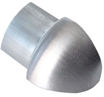 Dalsys 5x Außeneck für Fliesenschiene 10mm Viertelkreisprofil Edelstahl Gebürstet, Fliesenprofil