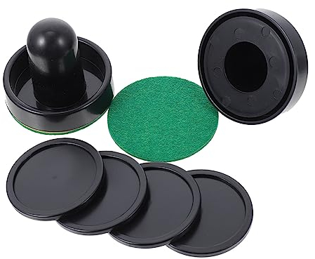 Gogogmee 2 Sätze Eishockeymaschine Tragbare Hockeygriffe Hockey-Pucks Airhockey-Griffe Verschleißfeste Hockeyschieber Hockeytisch-versorgung Hockey-zubehör Luft Plastik Schlag Den Ball