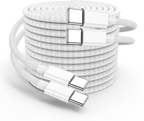 iPhone 16 15 USB C Charger Cable 2m, Long USB C to Type C Lead Fast Charging 60W for Apple iPhone 16 Pro Max/16 Pro/15 Plus/15 Pro Max, iPad Pro 12.9/11 inch/Mini/Air 5/4th, MacBook, Samsung Galaxy