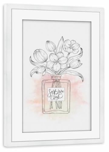 artboxONE Poster mit Rahmen weiß 75x50 cm Self Love Club von CalliLetters - gerahmtes Poster