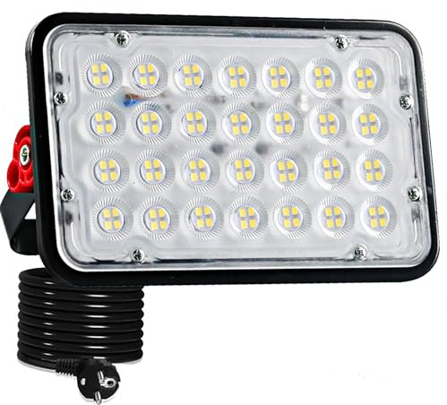 Indmird LED Strahler Außen 50W, 5000LM Led Aussenstrahler 6500K Kaltweiß Led Scheinwerfer IP66 Wasserdicht Baustrahler led Flutlicht für Garten Garage Sportplatz Hof Flur