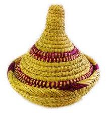 Panier berbère marocain tressé Tajine en osier
