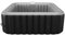 Vente-unique - Spa Gonflable carré 6 Places - L185 x P185 x H65 cm - 140 Buses d'air - Noir et Gris - B-Cosy II