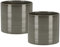 Scheurich Blumentopf 2er Set aus Keramik, Farbe: Glass Grey, 16 cm Durchmesser, 15 cm hoch, 2,6 l Vol.