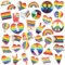 DTOFOOT 36 Stück Regenbogen-Emaille-Broschen, gemischt, für Kleidung, Rucksack, Schmuck, Hut, Jacke, Dekoration, Regenbogen, Small