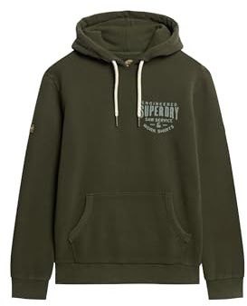 Superdry Herren Machined Goods Workwear Hoodie Surplus Goods Olivgrün XL