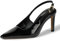 Amazon Essentials Scarpe Décolleté con Cinturino Posteriore Donna, Nero Pelle Verniciata, 39 EU