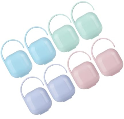 RORPOIR Étui À Tétine Compact Et Portable 8 Pièces Porte-tétine De Voyage Accès Facile Construction Robuste Pour Bébé