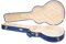Crossrock Custodia rigida in legno per chitarra 335 semi-hollow | Finitura similpelle Blu Vivo, interno in velluto beige, serratura – Serie Designer