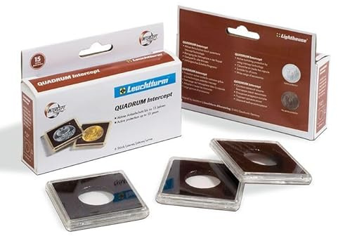 Leuchtturm QUADRUM Intercept Lot de 6 capsules pour pièces de monnaie (22 mm)