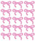 15pcs Bow Patches, Cute Embroidered Iron on and Sew on Patches Pink Bow-Knot Embroidery Appliques for Clothing Bags Jackets Jeans DIY Accessory Decoration