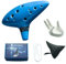 Keramik Okarina Zelda,Ocarina 12-Loch Alto C,Keramik-Ocarina für Musikinstrumente,Ocarina of Time,Kommt mit Handauflage, Stoffbezug, Partitur und Seil,Für Musikinstrumentenliebhaber (Himmelblau).