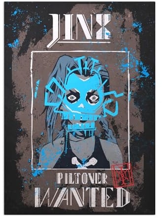 Displate Offiziell Arcane MetallPoster Magnetische Befestigung Inklusive Lizenziert Bilder Hochwertiges Poster Wanted Jinxed Dark Poster 45 cm x 32 cm