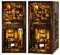 UINOFER Holz Book Nook Kit, Miniatur Puppenhaus Haus, Miniatur Kit 3D Holzpuzzle Buchstützen aus Holz, Modellbausätze für Erwachsene Teens zum Bauen (Serenity Coffee House)