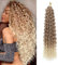 8 Packs GoGo Curl Crochet Hair 18 Inch Long Curly Crochet Hair for Women Beach Curl Water Wave Deep Twist Crochet Braids Synthetic Braiding Hair Extensions (T27/613#, 18 Inch(pack of 8))