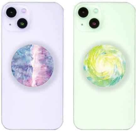 SGERUFZ 2 interchangeable Poignée et support rétractables pour smartphones et tablettes