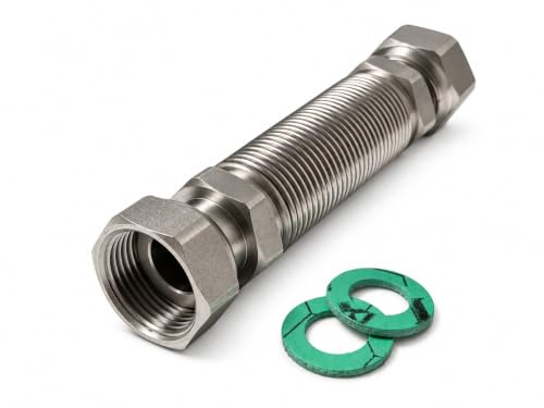 DN16 Wellrohr 1/2ÜM x 1/2ÜM ziehbar von 500mm - 1000mm ausziehbar Edelstahl Solarrohr