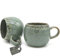 Miyuniq Kaffeetassen Set | 2 x 400 ml | Cappuccino Tassen | Handgefertigte Premium Qualität | Steinguttasse | Kaffeebecher | Tassen Set | Teetassen