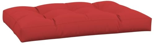 vidaXL Coussin de Palette Rouge 120x80x12 cm Tissu