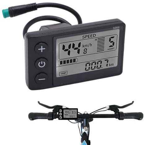Aramox Pannello per Biciclette per Metro Digitale per Metro Digitale per Bici Elettrici Display con Materiale ABS IP65 IP65 per 24 V 36V 48 V Tensione