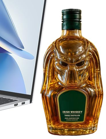 Botella De Whisky - Decantador De 300ml,Tapa Hermética Diseño 3D Recipiente Para Bebidas Hogar Restaurante Exhibición