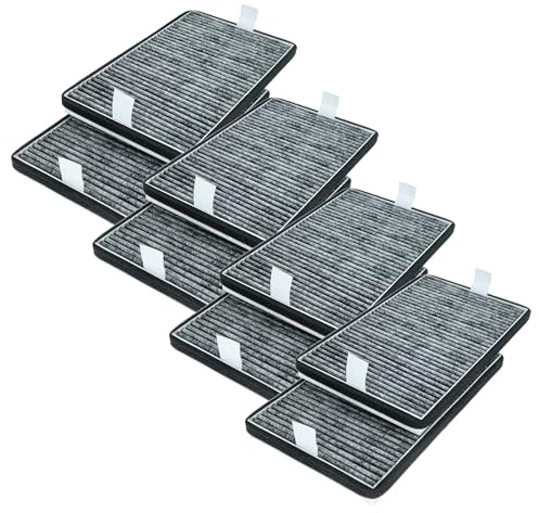 vhbw 8x Aktivkohlefilter Ersatz für Miele DKF 19-P | 11762560 für Dunstabzugshaube