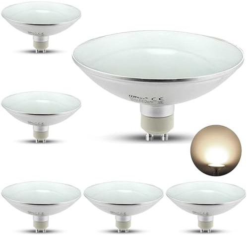 HiBay 6er Leuchtmittel GU10 LED AR111 Strahler Lampe 9W Spot Reflektor Ersatz für 75W Halogenlampen,800lm 4500K 120° Neutralweiß, LED-Glühlampe für Restaurant, Kantine, Wohnzimmer