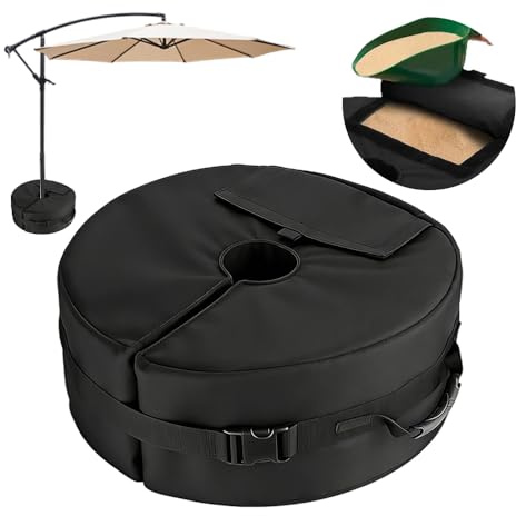XEERUN Parasol Base Weight Bag - Up to 40kg, Heavy Duty Parasol Weights Sandbag, Umbrella Sand Bag, Extra Weighted Base for Cross Stand, Cantilever, Patio Umbrella, Sun Umbrella Stand Outdoor