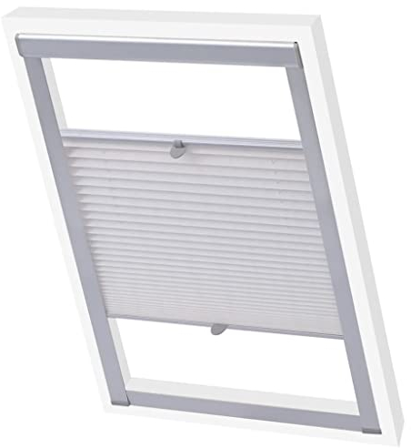 vidaXL Plissee Faltstore Jalousie Rollo Plisseerollo Klemmfix Faltrollo Weiß F06