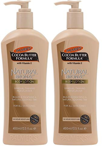 Palmer's Natural Bronze Körperlotion mit Kakaobutter, 400 ml, 2 Stück