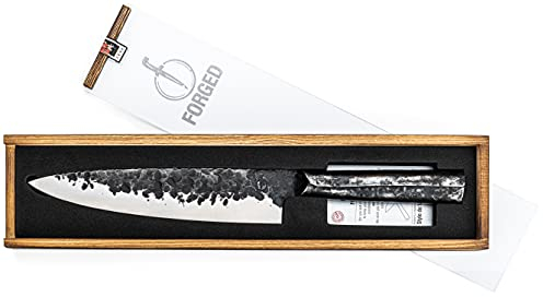 Forged Brute Kochmesser 20cm, handgefertigt, in Holzkiste