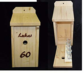 Vogelhaus Schnapsbar Garten Geschenk zum Geburtstag mit Namenswunsch und Zahl personalisiert