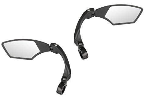 P4B | 3D Spiegel für Ihr Fahrrad - Rechts & Links | Für 22,2 mm Lenkerdurchmesser | 3D = 3-dimensional verstellbar, Fahrradspiegel, 1x set (rechts+links), 1x set (rechts+links)