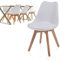 MIADOMODO® Esszimmerstühle 2er 4er 6er 8er Set - Skandinavischer Stil, Modern, Gepolstert mit Sitzkissen, aus Kunststoff & Massivholz, Farbwahl - Küchenstuhl, Wohnzimmerstuhl, Stühle (6er, Weiß)