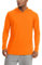 KEFITEVD Rash Vest Mens Quick Dry Summer Tops Long Sleeve Sun Protection Swim Hoodies Breathable Stretch Running Shirts Orange