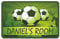 3 Footballs Kids Bedroom Door Sign Personalised For You - Any Name! Door Plaque,Girls/Boys,Nursery,Decor,Kids Room,Football