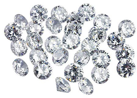 REAL-GEMS Im Labor gezüchtete lose CVD-Diamanten, Lot 1,00 Karat, Lot von 1,20–1,25 mm je Diamantgröße, VVS-VS EF Diamanten, 100 Stück, für Ringe und anderen Schmuck, Stein, Diamant