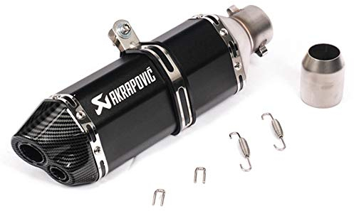 RTGE 51mm Tubo marmitta di Scarico Moto Doppio Foro Esagonale Modifica Universale 2 Pollici Db Killer in Acciaio Inox, Adatto per Scooter Dirt Bike,B