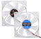 Ventilador de refrigeración de caja de PC de 80 mm con luz LED de 12 V y 4 pines, ventilador silencioso de 80 mm para juegos, ventiladores de alto flujo de aire para computadora(Azul)