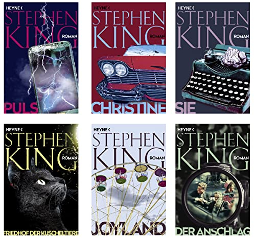Stephen King Jubiläums-Set: Friedhof der Kuscheltiere + Christine + Puls + Der Anschlag + Joyland + Sie