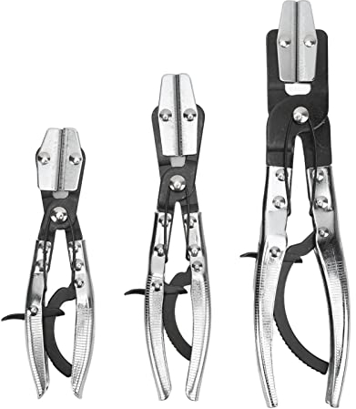 Schlauchschellenzange Schlauchabklemmzange Ratschenbacken schwenkbar universell zum Reinigen von Maschinenabläufen, Autoschläuchen, Kühlerrohren, Bremsleitungen, Kühlmittelleitungen(10 inches)