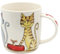 Dekohelden24 Kaffeebecher Kaffeetasse aus Porzellan - Motiv: Katzen - Größe H/Ø: 9 x 8 cm, Fassungsvermögen 300ml, spülmaschinengeeignet