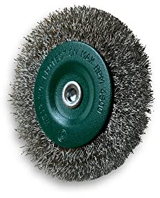 Lot de 10 brosses rotatives circulaires métalliques sur tige Ø 75 mm | Fil inox souple Ø 0,20 mm | Epaisseur 8 mm | 1 rang | Pour perceuse ou visseuse à mandrin | Kibros 2675IV8x10