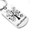 Porte clé personnalisé famille arbre de vie en inox notre petite famille, cadeau de noel, cadeau papa, fête des pères, des mères