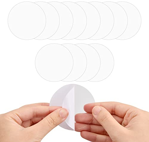 Vesaneae 12 Stück Reparatur Patches, TPU Wasserdicht Transparent Reparatur Flicken, Selbstklebende Reparaturflicken, Reparatur Tape Aufkleber für Zelt Schlauchboot Schwimmring Luftbett (Runden)