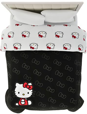 Franco Hello Kitty Bedding Wendedecke, superweiche Mikrofaser, offizielles Lizenzprodukt