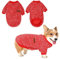 Warme Hundepullover, Hundepulli für Kleine, Mittel Hunde Hoodie Vlies Hundehoodie Winter Welpe Sweater Hundemantel Kleidung Weich Haustier Katzen Pullover für Corgi, Bulldogge, Bichon(XL/40cm, Rot)