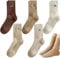 ACTOYS 5 Paar Kuschelsocken, Socken Damen 39-42, Sockenwolle, Thermosocken Damen, Wollsocken, Warme Socken Damen, Weihnachten Thanksgiving Geschenke für Frauen und Mädchen